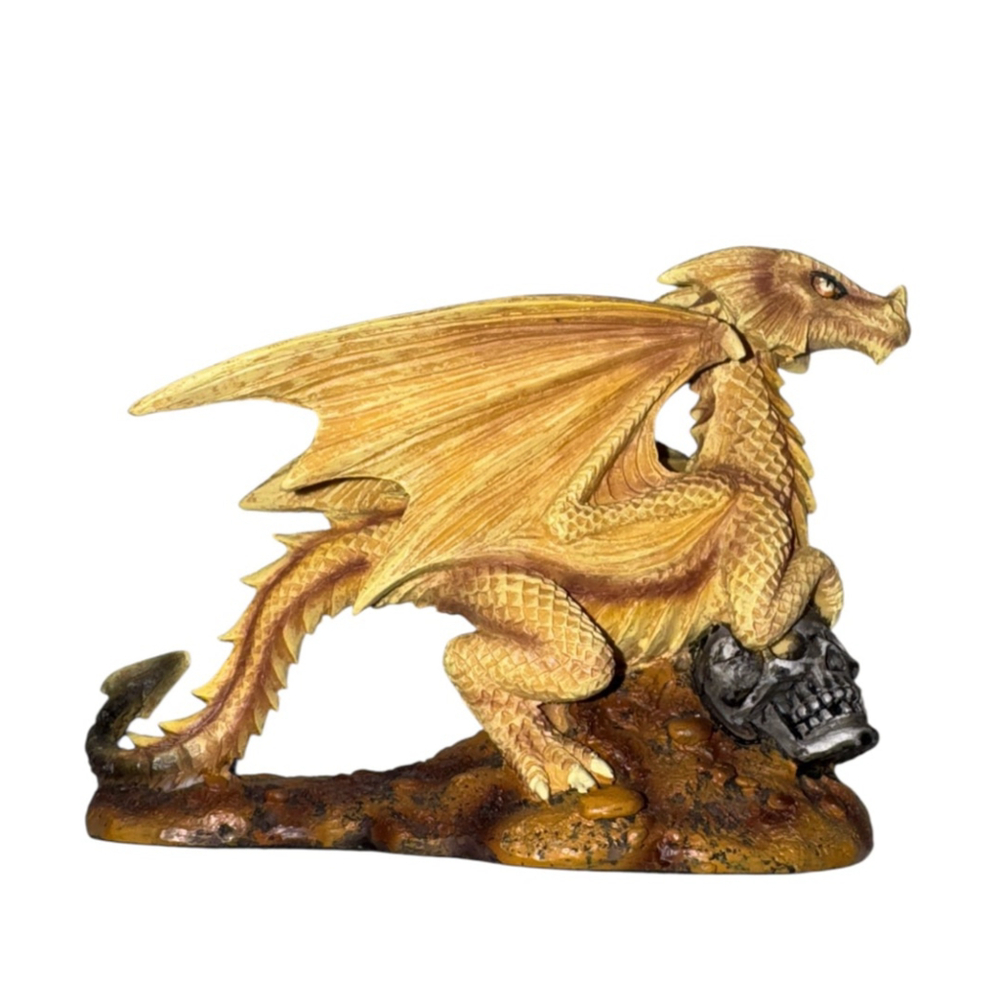 Anne Stokes Desert Sand Skull Baby Wyrmling Dragon With Skull Fantasy Statue